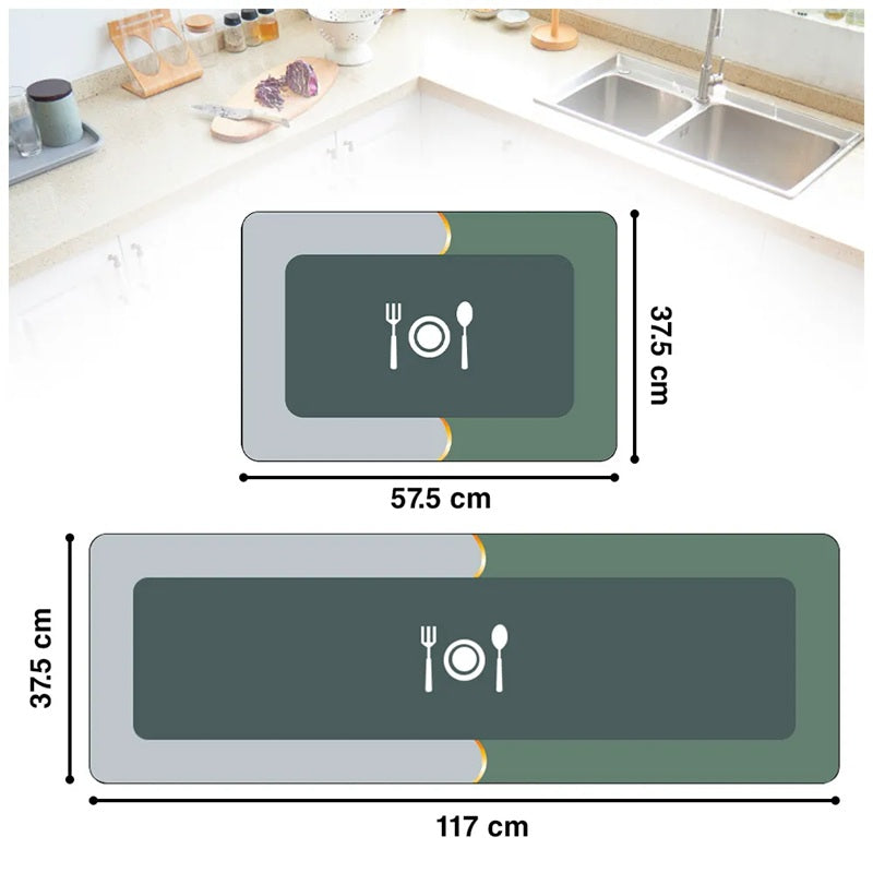 🏠 Alfombras Antideslizantes para Cocina y/o baño – Set de 2 Unidades