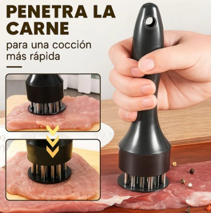Ablandador de carne con aguja de acero inoxidable