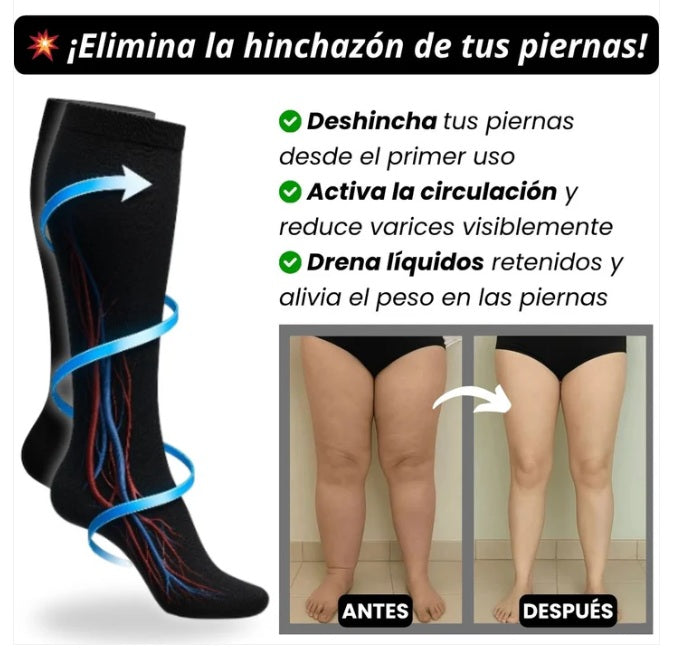 2x1 Medias de Compresión FEETPLUS