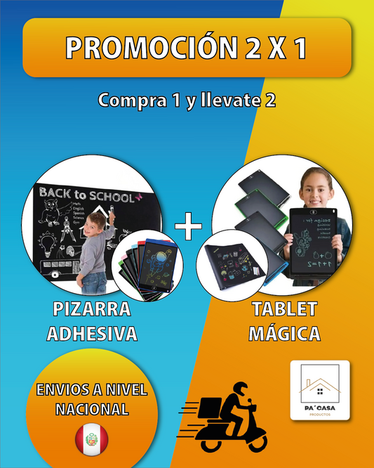 💥COMBO ESCOLAR PIZARRA ADHESIVA + TABLET MAGIC💥