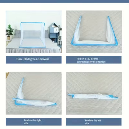 🛏️ Mosquitero Plegable 360° – Protección Total para un Sueño Tranquilo