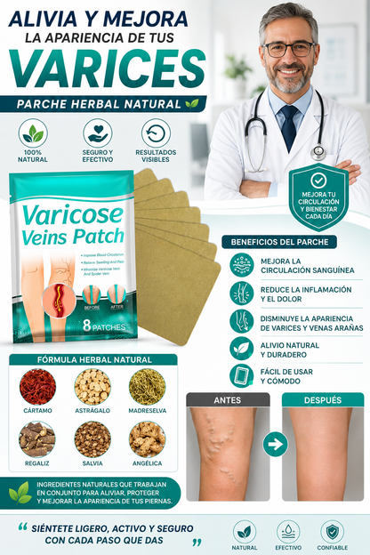 Parches para Piernas con Venas Varicosas