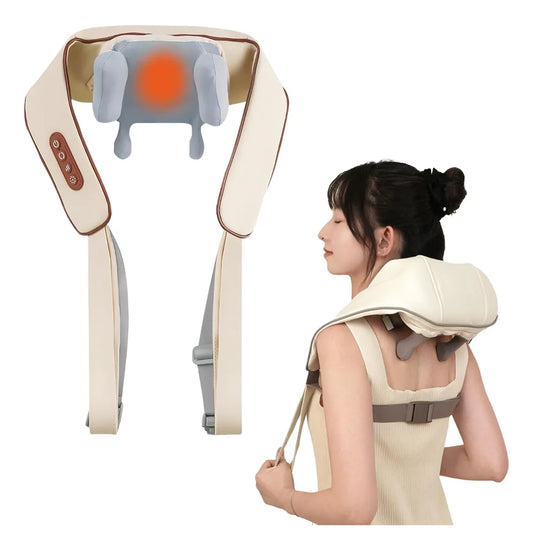 💆‍♂️ MASAJEADOR DE CUELLO Y HOMBROS 6D INALÁMBRICO CON CALOR