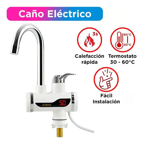 Grifo Eléctrico Calentador de Agua – Agua Caliente al Instante