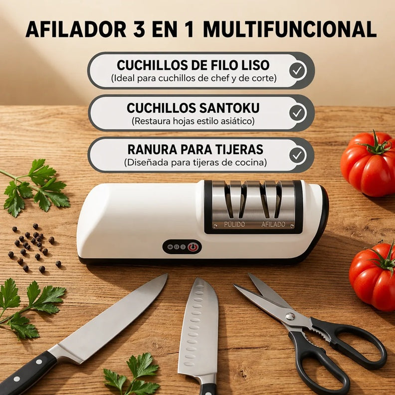 Afilador de cuchillos eléctrico inalámbrico 2026