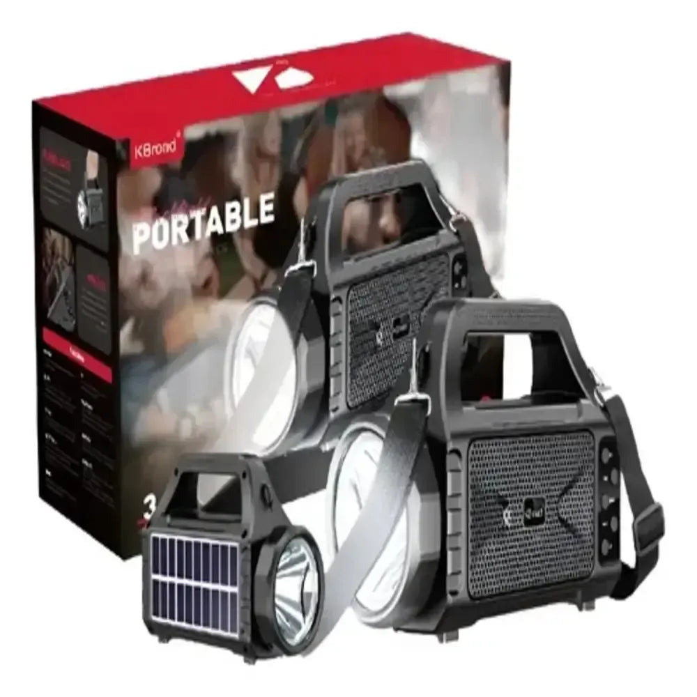 🔦🎶 Parlante Solar Multifunción KBroad KTS-2031