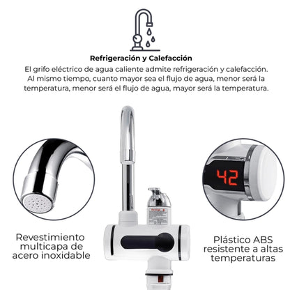 Grifo Eléctrico Calentador de Agua – Agua Caliente al Instante