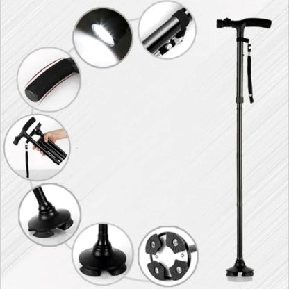 Bastón Ortopédico Plegable Magic Cane con Luz LED