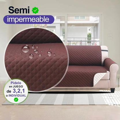 🛋️ Protector de Sofá Reversible y Lavable 2 Cuerpos