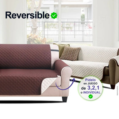 🛋️ Protector de Sofá Reversible y Lavable 2 Cuerpos