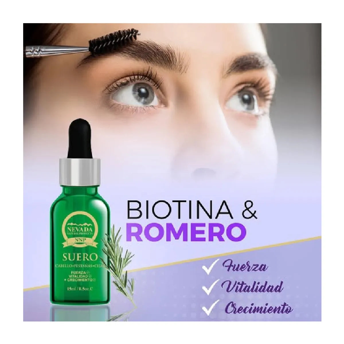 ✨ Serum de crecimiento Biotina & Romero