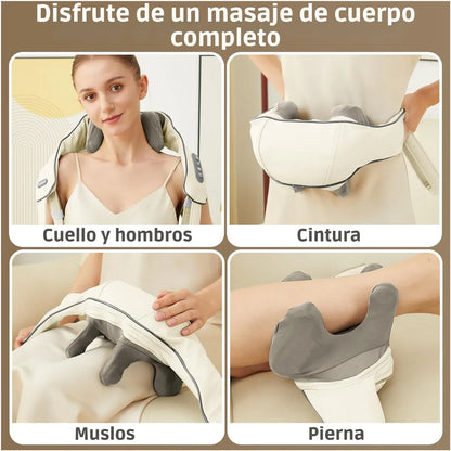 💆‍♂️ MASAJEADOR DE CUELLO Y HOMBROS 6D INALÁMBRICO CON CALOR
