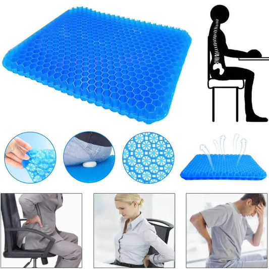 💺 Cojín de Gel Ortopédico Tipo Panal – Alivio y Comodidad Total al Sentarte